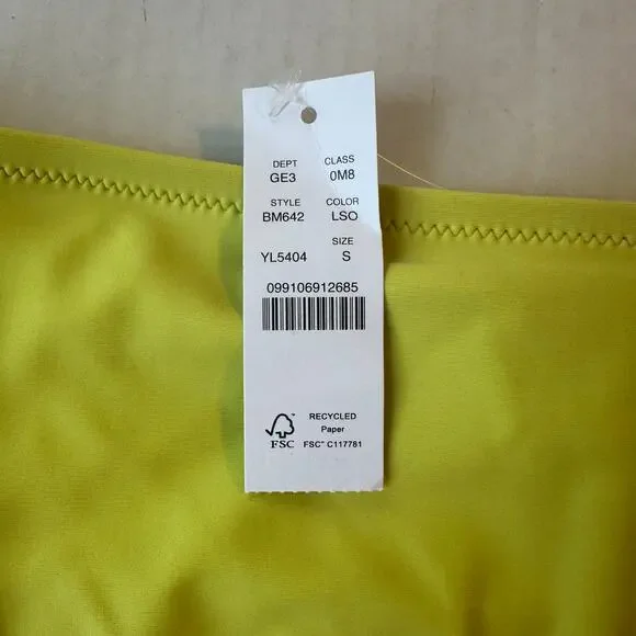 NEW J.Crew High Rise Yellow Bikini Bottoms Sz Small‎ - Picture 7 of 7